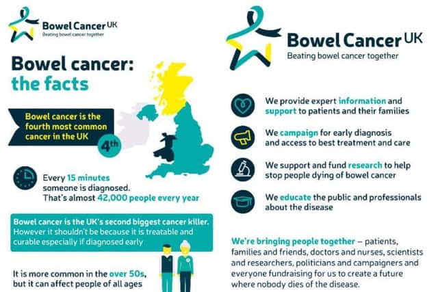 Advice from charity Bowel Cancer UK